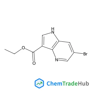 Ethyl 6-bromo-1H-pyrrolo[3,2-b]pyridine-3-carboxylate structure