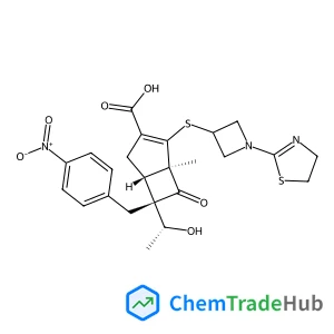 (1R,5S,6S)-2-{[1-(4,5-Dihydro-1,3-thiazol-2-yl)-3-azetidinyl]sulfanyl}-6-[(1R)-1-hydroxyethyl]-1-methyl-6-(4-nitrobenzyl)-7-oxobicyclo[3.2.0]hept-2-ene-3-carboxylic acid