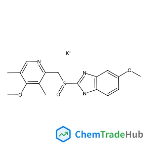 Potassium 5-methoxy-2-{(S)-[(4-methoxy-3,5-dimethyl-2-pyridinyl)methyl]sulfinyl}benzimidazol-1-ide