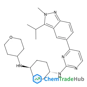 trans-N-[4-(3-Isopropyl-2-methyl-2H-indazol-5-yl)-2-pyrimidinyl]-N'-(tetrahydro-2H-pyran-4-yl)-1,4-cyclohexanediamine