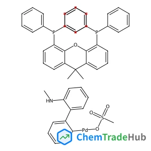 {[5-(Diphenylphosphino)-9,9-dimethyl-9H-xanthen-4-yl](diphenyl)phosphoranyl}(methanesulfonatato-kappaO)[2'-(methylazanidyl-kappaN)-2-biphenylyl-kappaC~2~]palladium
