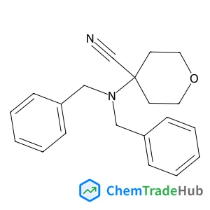 4-(Dibenzylamino)tetrahydro-2H-pyran-4-carbonitrile structure
