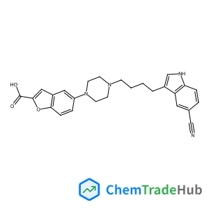 5-(4-(4-(5-Cyano-1H-indol-3-yl)butyl)piperazin-1-yl)benzofuran-2-carboxylic acid
