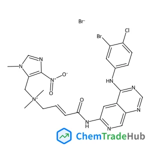 (2E)-4-({4-[(3-Bromo-4-chlorophenyl)amino]pyrido[3,4-d]pyrimidin-6-yl}amino)-N,N-dimethyl-N-[(1-methyl-4-nitro-1H-imidazol-5-yl)methyl]-4-oxo-2-buten-1-aminium bromide
