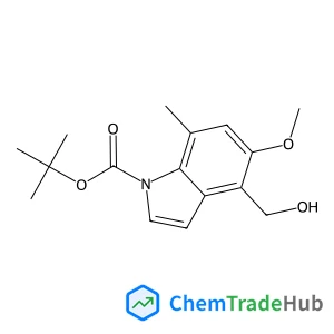 2-Methyl-2-propanyl 4-(hydroxymethyl)-5-methoxy-7-methyl-1H-indole-1-carboxylate