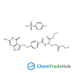 5-[2-(4-{[(2S)-1,5-Diethoxy-1,5-dioxo-2-pentanyl]carbamoyl}phenyl)ethyl]-4-oxo-4,7-dihydro-1H-pyrrolo[2,3-d]pyrimidin-2-aminium 4-methylbenzenesulfonate