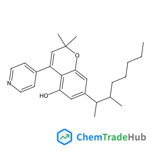 2,2-Dimethyl-7-(3-methyl-2-octanyl)-4-(4-pyridinyl)-2H-chromen-5-ol