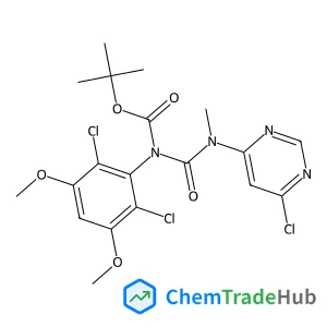 Carbamic acid, N-[[(6-chloro-4-pyrimidinyl)methylamino]carbonyl]-N-(2,6-dichloro-3,5-dimethoxyphenyl)-, 1,1-dimethylethyl ester