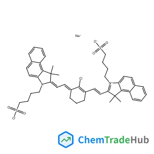 Sodium 4-{(2E)-2-[(2E)-2-(2-chloro-3-{(E)-2-[1,1-dimethyl-3-(4-sulfonatobutyl)-1H-benzo[e]indolium-2-yl]vinyl}-2-cyclohexen-1-ylidene)ethylidene]-1,1-dimethyl-1,2-dihydro-3H-benzo[e]indol-3-yl}-1-buta
nesulfonate