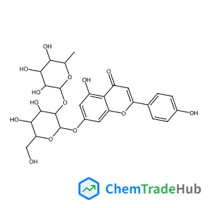5-Hydroxy-2-(4-hydroxyphenyl)-4-oxo-4H-chromen-7-yl 2-O-(6-deoxy-alpha-L-mannopyranosyl)-beta-D-glucopyranoside 5-Hydroxy-2-(4-hydroxyphenyl)-4-oxo-4H-chromen-7-yl 2-O-(6-deoxy-alpha-L-mannopyranosyl)-beta-D-glucopyranoside
