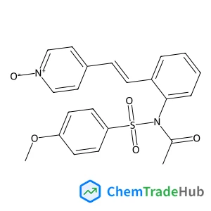 N-[(4-Methoxyphenyl)sulfonyl]-N-{2-[(E)-2-(1-oxido-4-pyridinyl)vinyl]phenyl}acetamide