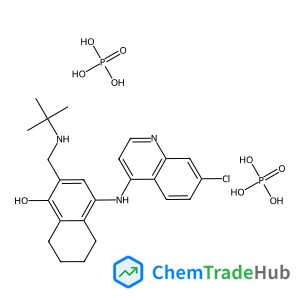 4-[(7-Chloro-4-quinolinyl)amino]-2-{[(2-methyl-2-propanyl)amino]methyl}-5,6,7,8-tetrahydro-1-naphthalenol phosphate (1:2)