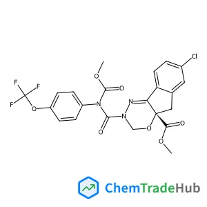 Methyl (4aS)-7-chloro-2-{(methoxycarbonyl)[4-(trifluoromethoxy)phenyl]carbamoyl}-2,5-dihydroindeno[1,2-e][1,3,4]oxadiazine-4a(3H)-carboxylate