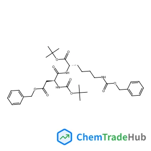 2-Methyl-2-propanyl (2S)-6-{[(benzyloxy)carbonyl]amino}-2-{[(2S)-4-(benzyloxy)-2-({[(2-methyl-2-propanyl)oxy]carbonyl}amino)-4-oxobutanoyl]amino}hexanoate