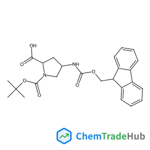 (4R)-4-{[(9H-Fluoren-9-ylmethoxy)carbonyl]amino}-1-{[(2-methyl-2-propanyl)oxy]carbonyl}-L-proline