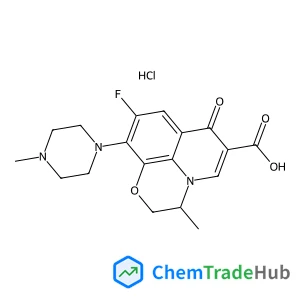 (3S)-9-Fluoro-3-methyl-10-(4-methyl-1-piperazinyl)-7-oxo-2,3-dihydro-7H-[1,4]oxazino[2,3,4-ij]quinoline-6-carboxylic acid hydrochloride (1:1)