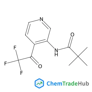 2,2-Dimethyl-N-[4-(trifluoroacetyl)-3-pyridinyl]propanamide structure