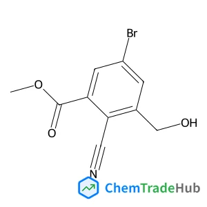 Methyl 5-bromo-2-cyano-3-(hydroxymethyl)benzoate structure