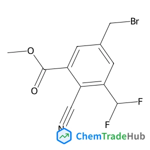 Methyl 5-(bromomethyl)-2-cyano-3-(difluoromethyl)benzoate structure