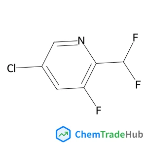 5-Chloro-2-(difluoromethyl)-3-fluoropyridine structure