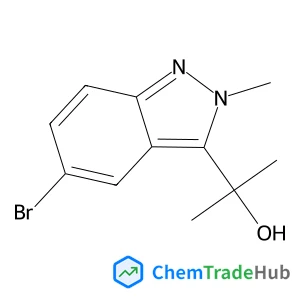 2-(5-Bromo-2-methyl-2H-indazol-3-yl)-2-propanol structure