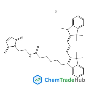 1-(6-{[2-(2,5-Dioxo-2,5-dihydro-1H-pyrrol-1-yl)ethyl]amino}-6-oxohexyl)-3,3-dimethyl-2-[(1E,3E)-3-(1,3,3-trimethyl-1,3-dihydro-2H-indol-2-ylidene)-1-propen-1-yl]-3H-indolium chloride