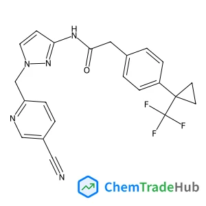 N-{1-[(5-Cyano-2-pyridinyl)methyl]-1H-pyrazol-3-yl}-2-{4-[1-(trifluoromethyl)cyclopropyl]phenyl}acetamide
