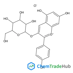 5,7-Dihydroxy-2-(4-hydroxyphenyl)-3-chromeniumyl beta-D-glucopyranoside chloride