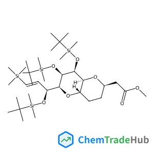 Methyl 2-((2R,4aS,6S,7R,8S,8aS)-7,8-bis((tert-butyldimethylsilyl)oxy)-6-((S,E)-1-((tert-butyldimethylsilyl)oxy)-3-(trimethylsilyl)allyl)octahydropyrano[3,2-b]pyran-2-yl)acetate