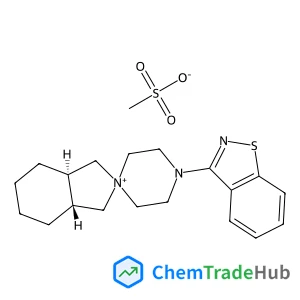 3-[(3aR,7aR)-spiro[1,3,3a,4,5,6,7,7a-octahydroisoindol-2-ium-2,4'-1,4-diazinan-4-ium]-1'-yl]-1,2-benzothiazole;methanesulfonate