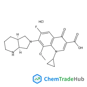 1-Cyclopropyl-6-fluoro-8-methoxy-7-[(4aS,7aS)-octahydro-6H-pyrrolo[3,4-b]pyridin-6-yl]-4-oxo-1,4-dihydro-3-quinolinecarboxylic acid hydrochloride (1:1)