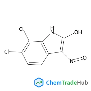 (3E)-6,7-Dichloro-3-(hydroxyimino)-1,3-dihydro-2H-indol-2-one