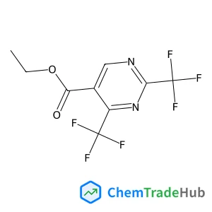 Ethyl 2,4-bis(trifluoromethyl)-5-pyrimidinecarboxylate structure