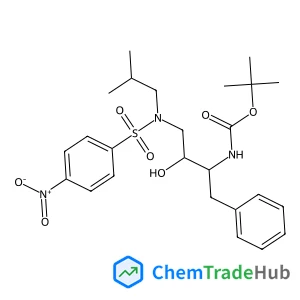 2-Methyl-2-propanyl [(2S,3R)-3-hydroxy-4-{isobutyl[(4-nitrophenyl)sulfonyl]amino}-1-phenyl-2-butanyl]carbamate