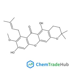 5,9-Dihydroxy-8-methoxy-2,2-dimethyl-7-(3-methyl-2-buten-1-yl)-3,4-dihydro-2H,6H-pyrano[3,2-b]xanthen-6-one