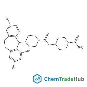 4-(2-{4-[(11R)-3,10-Dibromo-8-chloro-6,11-dihydro-5H-benzo[5,6]cyclohepta[1,2-b]pyridin-11-yl]-1-piperidinyl}-2-oxoethyl)-1-piperidinecarboxamide