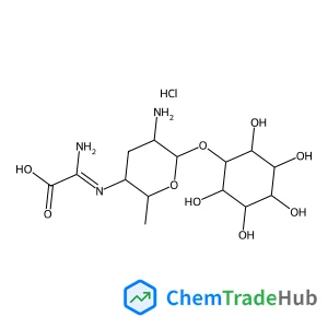 (1S,2R,3S,4R,5S,6S)-2,3,4,5,6-Pentahydroxycyclohexyl 2-amino-4-{[carboxy(imino)methyl]amino}-2,3,4,6-tetradeoxy-alpha-D-arabino-hexopyranoside hydrochloride (1:1)