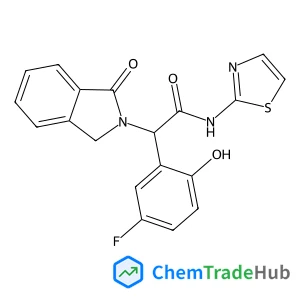 2-(5-Fluoro-2-hydroxyphenyl)-2-(1-oxo-1,3-dihydro-2H-isoindol-2-yl)-N-(1,3-thiazol-2-yl)acetamide