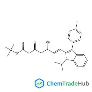 2-Methyl-2-propanyl (6E)-7-[3-(4-fluorophenyl)-1-isopropyl-1H-indol-2-yl]-5-hydroxy-3-oxo-6-heptenoate