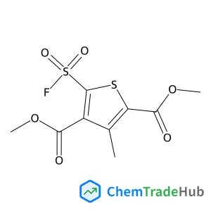 Dimethyl 5-(fluorosulfonyl)-3-methyl-2,4-thiophenedicarboxylate structure