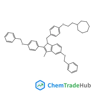 1-(4-(2-(Azepan-1-yl)ethoxy)benzyl)-5-(benzyloxy)-2-(4-(benzyloxy)phenyl)-3-methyl-1H-indole 1-(4-(2-(Azepan-1-yl)ethoxy)benzyl)-5-(benzyloxy)-2-(4-(benzyloxy)phenyl)-3-methyl-1H-indole
