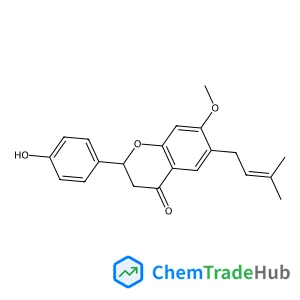 2-(4-Hydroxyphenyl)-7-methoxy-6-(3-methyl-2-buten-1-yl)-2,3-dihydro-4H-chromen-4-one