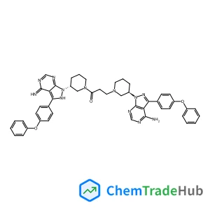 3-{(3R)-3-[4-Amino-3-(4-phenoxyphenyl)-1H-pyrazolo[3,4-d]pyrimidin-1-yl]-1-piperidinyl}-1-{(3R)-3-[4-imino-3-(4-phenoxyphenyl)-2,4-dihydro-1H-pyrazolo[3,4-d]pyrimidin-1-yl]-1-piperidinyl}-1-propanone