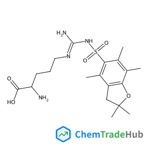 (E)-N~5~-(Amino{[(2,2,4,6,7-pentamethyl-2,3-dihydro-1-benzofuran-5-yl)sulfonyl]amino}methylene)-D-ornithine