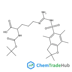 (E)-N~5~-(Amino{[(2,2,4,6,7-pentamethyl-2,3-dihydro-1-benzofuran-5-yl)sulfonyl]amino}methylene)-N~2~-{[(2-methyl-2-propanyl)oxy]carbonyl}-L-ornithine