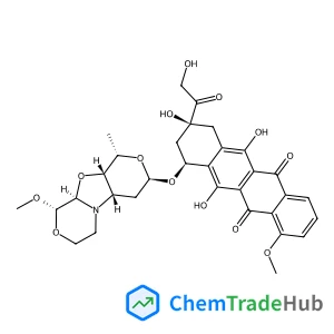 (7S,9S)-9-Glycoloyl-6,9,11-trihydroxy-4-methoxy-7-{[(1S,3R,4aS,9S,9aR,10aS)-9-methoxy-1-methyloctahydro-1H-pyrano[4',3':4,5][1,3]oxazolo[2,3-c][1,4]oxazin-3-yl]oxy}-7,9,10,12-tetrahydro-5(8H)-tetracen
one