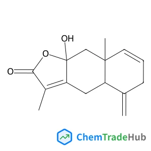 8-Hydroxy-1,4(15),7(11)-eudesmatrien-12,8-olide; (5α,8β,10β)-form