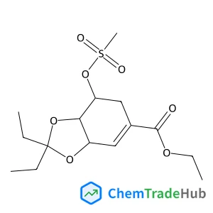 (3aR,7R,7aR)-2,2-Diethyl-3a,6,7,7a-tetrahydro-7-[(methylsulfonyl)oxy]-1,3-benzodioxole-5-carboxylic Acid Ethyl Ester structure