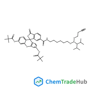 6-[(6-{[(2-Cyanoethoxy)(diisopropylamino)phosphino]oxy}hexyl)carbamoyl]-3-oxo-3H-spiro[2-benzofuran-1,9'-xanthene]-3',6'-diyl bis(2,2-dimethylpropanoate)