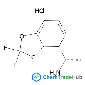 (1S)-1-(2,2-Difluoro-1,3-benzodioxol-4-yl)ethanamine hydrochloride (1:1) structure